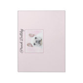 Franse bulledog (crème/wit) schilderen - hondenkun notitieblok (Linkerzijde)