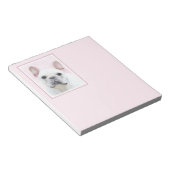 Franse bulledog (crème/wit) schilderen - hondenkun notitieblok (Schuin)