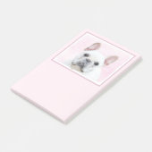 Franse bulledog (crème/wit) schilderen - hondenkun post-it® notes (Schuin)