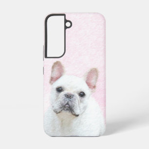 Franse bulledog (crème/wit) schilderen - hondenkun samsung galaxy hoesje