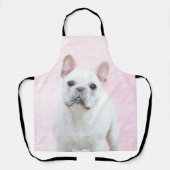 Franse bulledog (crème/wit) schilderen - hondenkun schort (Voorkant)