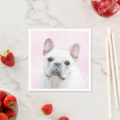 Franse bulledog (crème/wit) schilderen - hondenkun servet (Insitu)