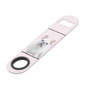 Franse bulledog (crème/wit) schilderen - hondenkun speed flessenopener (Voorkant Gekanteld)
