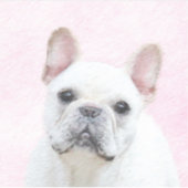 Franse bulledog (crème/wit) schilderen - hondenkun sticker (Voorkant)