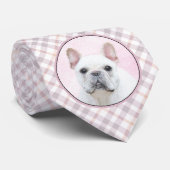 Franse bulledog (crème/wit) schilderen - hondenkun stropdas (Opgerold)