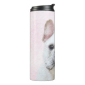 Franse bulledog (crème/wit) schilderen - hondenkun thermosbeker (Gedraaid links)
