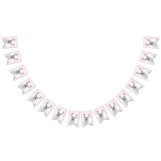 Franse bulledog (crème/wit) schilderen - hondenkun vlaggetjes (Alle)