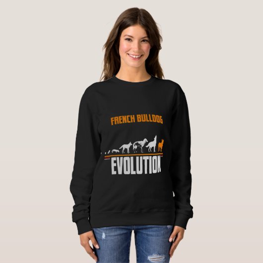 Franse bulledog Dog Evolution Trui (Voorkant volledig)