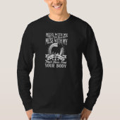 Franse bulledog Dont Mess met mijn hond Pullover (Voorkant)