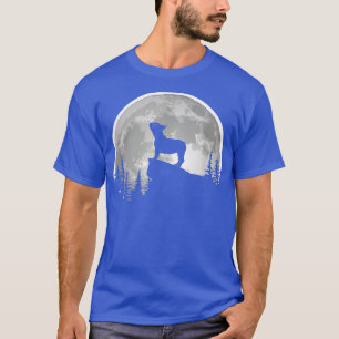 Franse bulledog frenchie die de maan bezoekt t-shirt