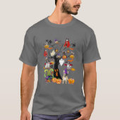 Franse bulledog heks Halloween Tree Geweldige T-shirt (Voorkant)