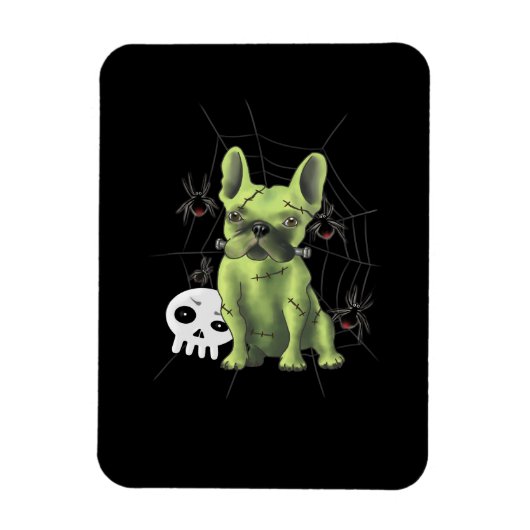 Franse bulledog is miserbaar met spider Gift Magneet (Verticaal)