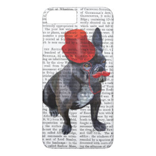 Franse bulledog met Red Top Hat en Mustache iPhone 8/7 Plus Hoesje