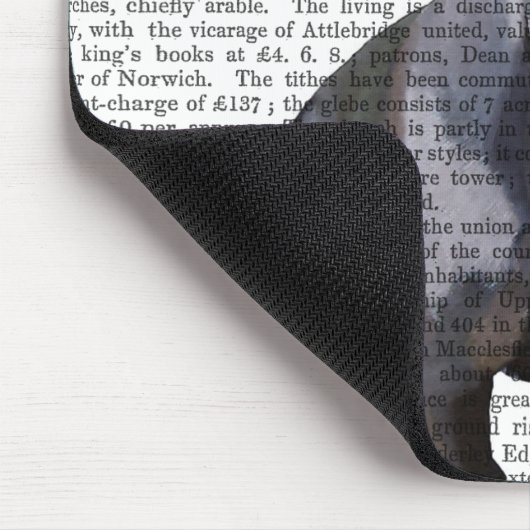 Franse bulledog met Red Top Hat en Mustache Muismat (Hoek)