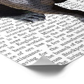 Franse bulledog met Red Top Hat en Mustache Poster (Hoek)