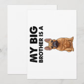 Franse bulledog Mijn grote broer is een franchie Feestdagenkaart (Voorkant / Achterkant)