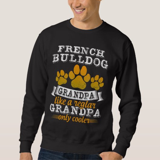 Franse bulledog opa als een gewone koeler trui (Voorkant)