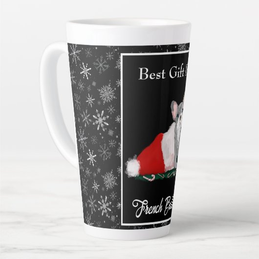 Franse bulledog-puppy in de laatste Mok van het Pe (Linkerhoek)