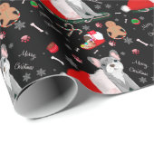 Franse bulledog-puppy in het Pet van Santa Cadeaupapier (Rol Hoek)