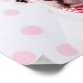 Franse bulledog-puppy met pooldots poster (Hoek)