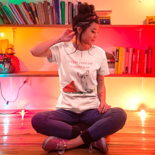 Franse bulledog-puppy op het Pet van Santa T-shirt