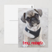 Franse bulledog puppy ziet er schattig uit briefkaart (Voorkant / Achterkant)