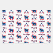 Franse bulledog Red White en Blue 4 juli Inpakpapier Vel (Voorkant 2)