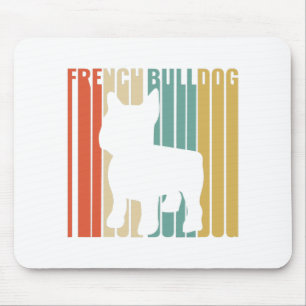Franse bulledog Retro 1970s cadeau voor Hondenlief Muismat