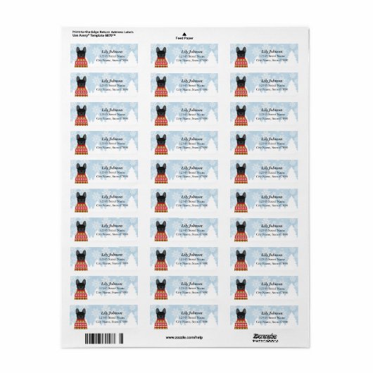 Franse bulledog Return-adreslabels Etiket (Full Sheet)