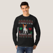 Franse bulledog Ugly kerstSweater Naughty List T-shirt (Voorkant volledig)