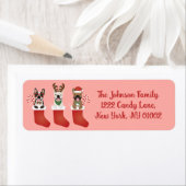 Franse bulledogs met kerstmallen etiket (Insitu)