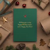 Franse bullehond met Petten luidop kerst Feestdagenkaart