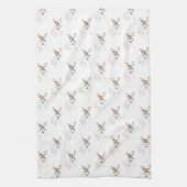 Franse bullehond (White Pied) Theedoek (Verticaal)