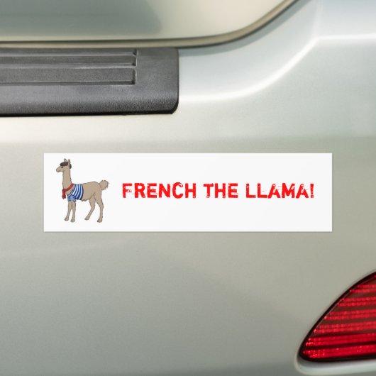 Franse Bumpersticker Llama (Op auto)