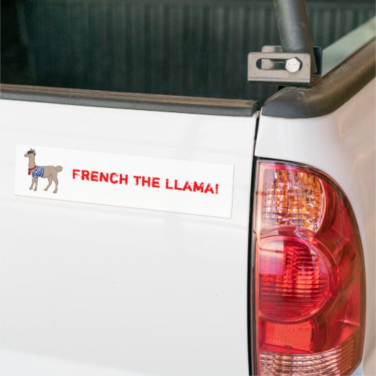 Franse Bumpersticker Llama (Op Truck)