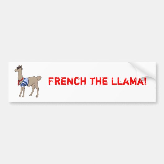 Franse Bumpersticker Llama (Voorkant)
