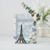  Franse Butterflies en Rozen Briefkaart (Staand voorkant)