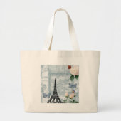  Franse Butterflies en Rozen Grote Tote Bag (Voorkant)