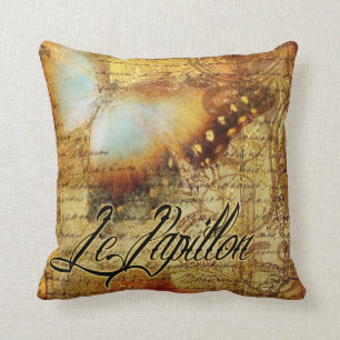 Franse Butterfly Le Papillon amber Kussen