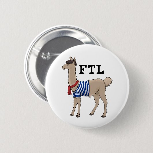 Franse Button Llama (Voorkant /achterkant)