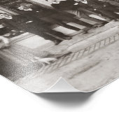 Franse café bar street scene foto afdruk (Hoek)