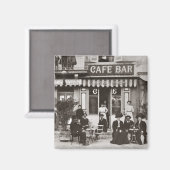 Franse café bar street scene magneet (Voorkant / Achterkant)