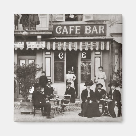 Franse café bar street scene magneet (Voorkant)
