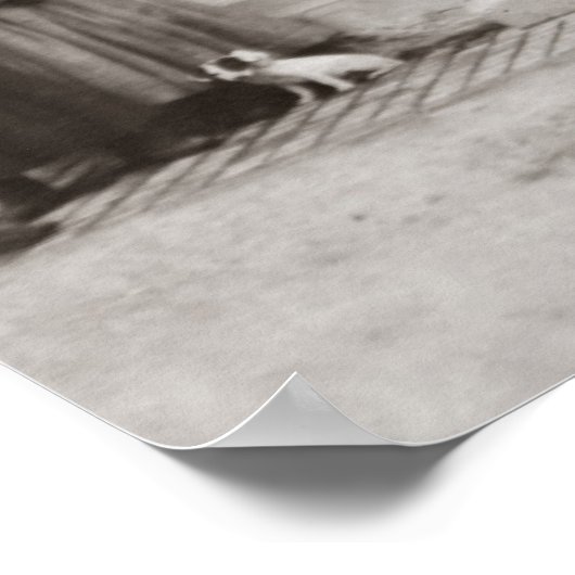 Franse café bar street scene poster (Hoek)