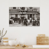Franse café bar street scene poster (Keuken)