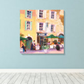 Franse Cafe Canvas Afdruk (Insitu (Houten vloer))