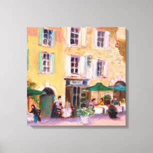 Franse Cafe Canvas Afdruk