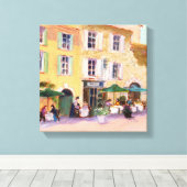 Franse Cafe Canvas Afdruk (Insitu (Houten vloer))