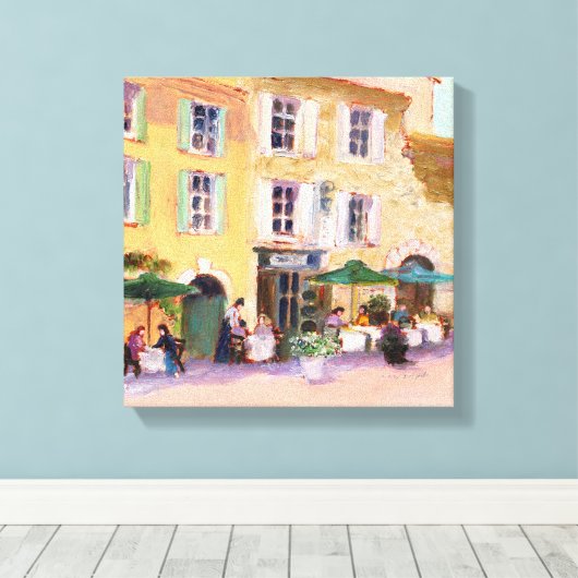 Franse Cafe Canvas Afdruk (Insitu (Houten vloer))