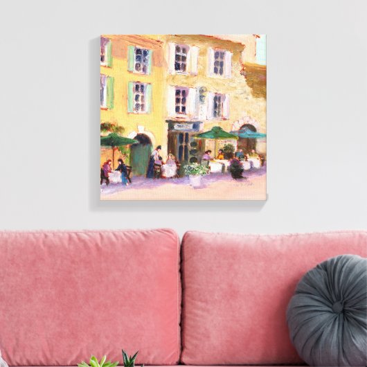 Franse Cafe Canvas Afdruk (Insitu (Woonkamer))